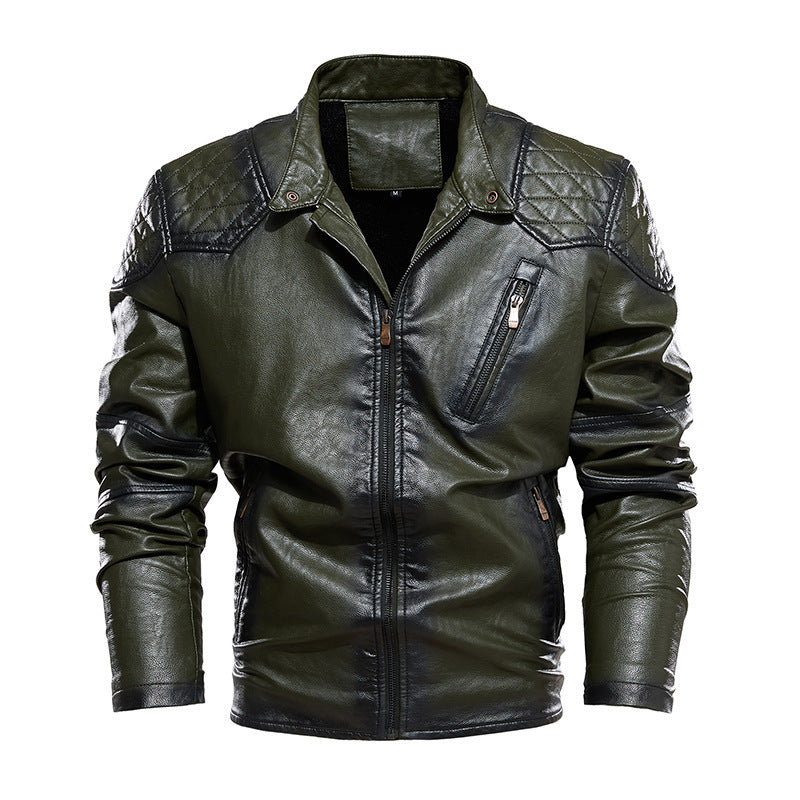 Herren Bikerjacke aus Kunstleder Aliams