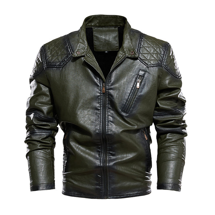 Herren Bikerjacke aus Kunstleder Aliams