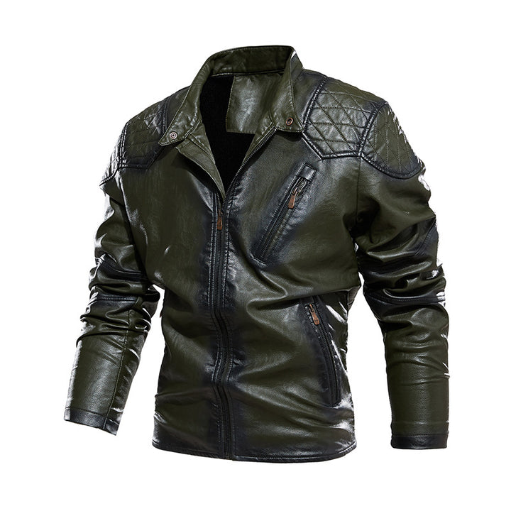 Herren Bikerjacke aus Kunstleder Aliams