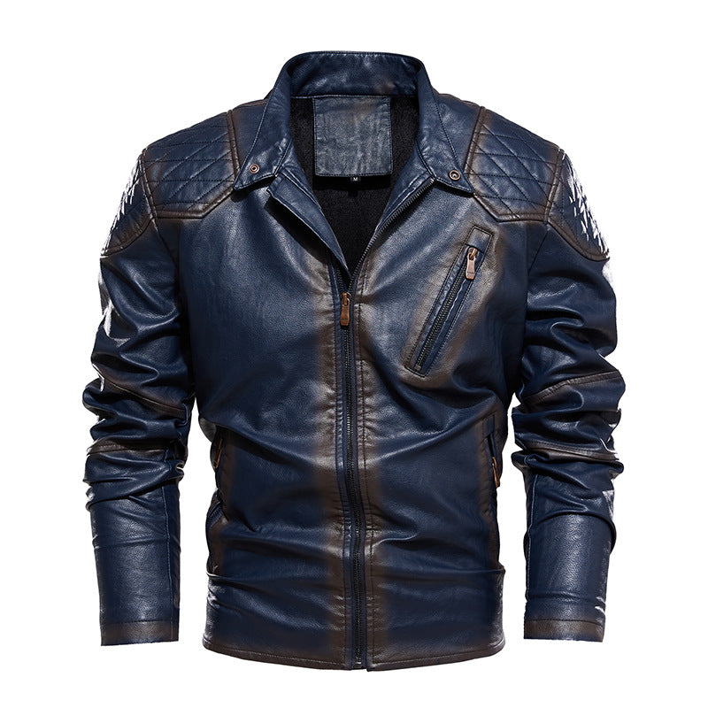 Herren Bikerjacke aus Kunstleder Aliams
