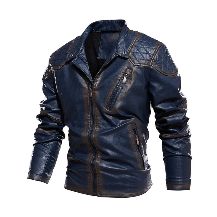 Herren Bikerjacke aus Kunstleder Aliams