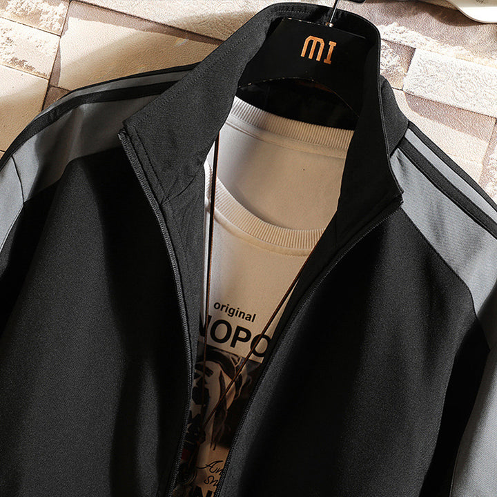 Herren Sportliches Trainingsset mit funktionalem Reißverschluss und elastischem Bund Aliams