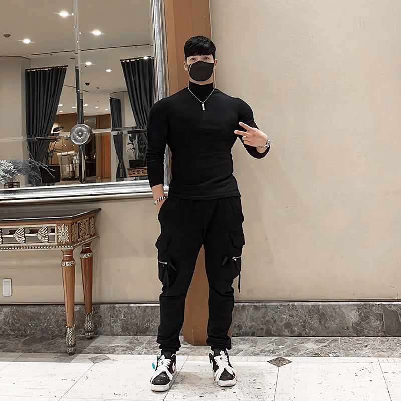 Herren Hochwertiges Funktionsshirt mit Stehkragen und modischer Passform Aliams