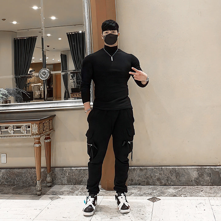 Herren Hochwertiges Funktionsshirt mit Stehkragen und modischer Passform Aliams