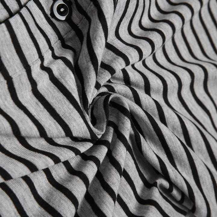 Herren Langarm Schlafanzugset mit komfortablem Knopfdesign Aliams