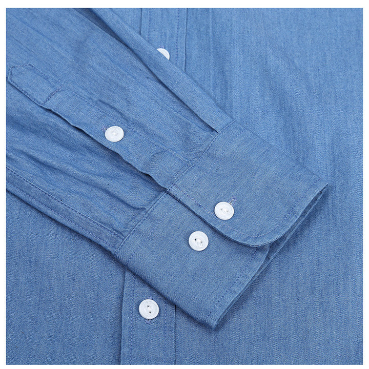 Herren Denim Langarmhemd Aliams