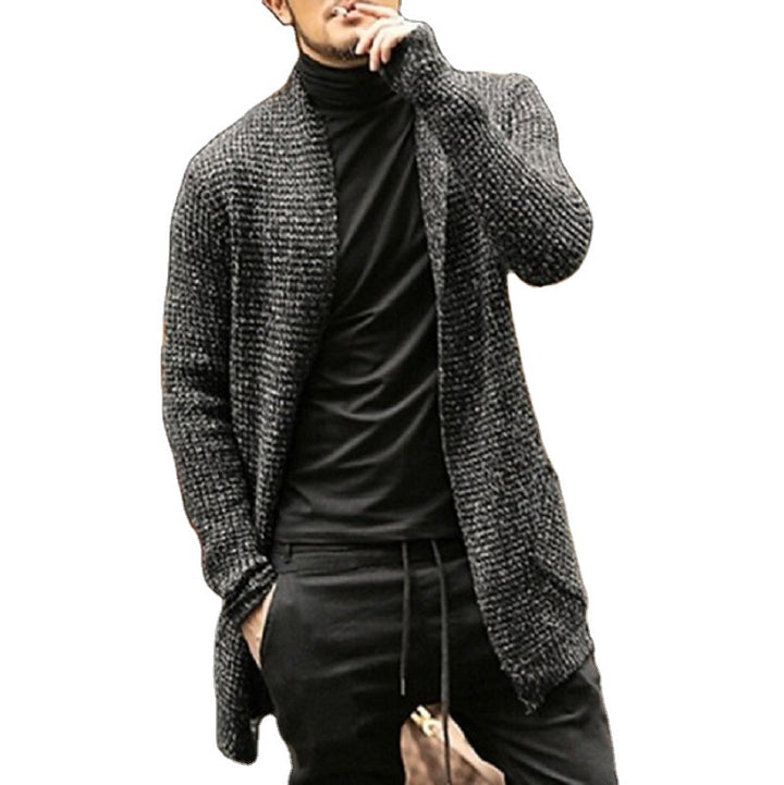 Herren Grober Strickcardigan mit offenem Design und modernen Details Aliams