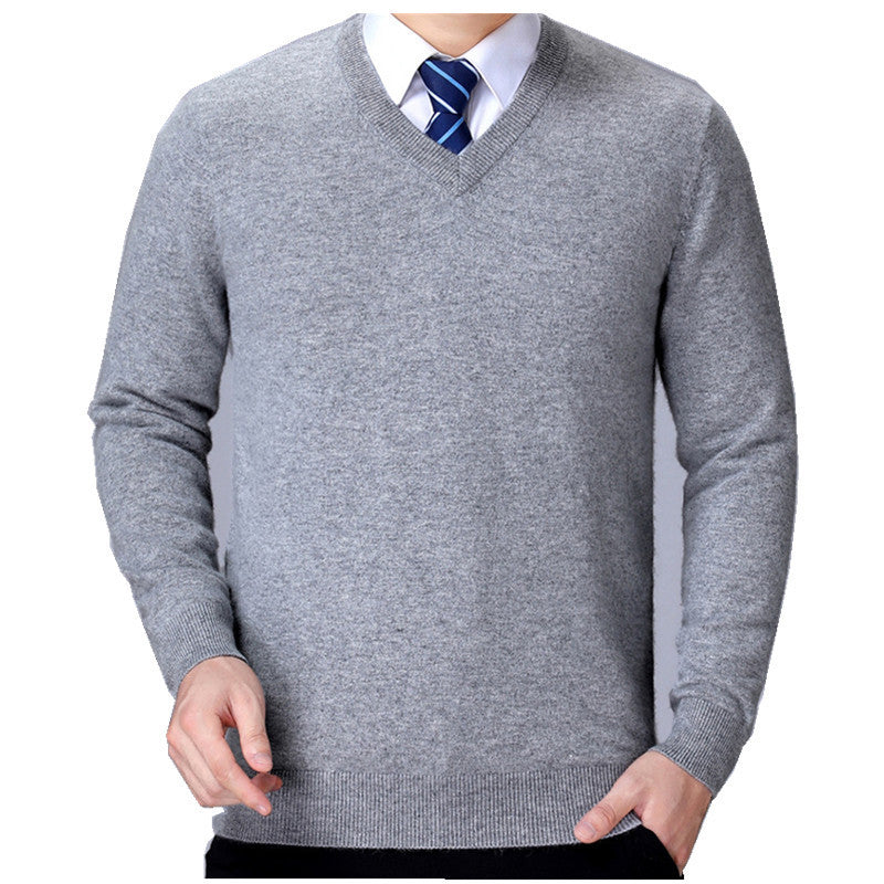 Herren V-Ausschnitt Strickpullover aus weichem Baumwollmix Aliams