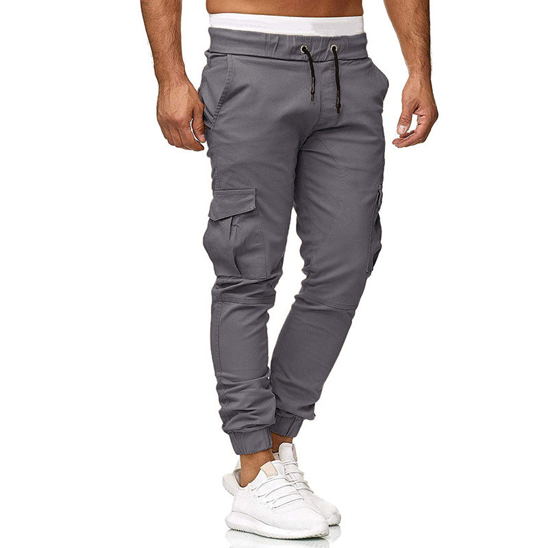 Herren Cargo-Jogginghose mit funktionalen Seitentaschen und elastischem Bund Aliams
