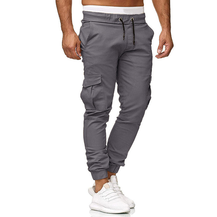 Herren Cargo-Jogginghose mit funktionalen Seitentaschen und elastischem Bund Aliams
