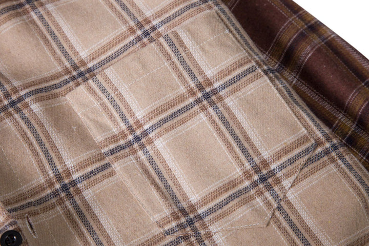 Herren Flanellhemdjacke mit integrierter Kapuze und modernem Karomuster Aliams