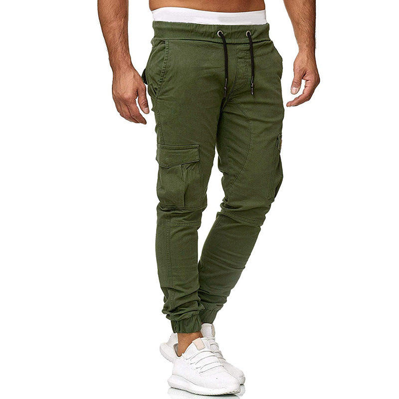 Herren Cargo-Jogginghose mit funktionalen Seitentaschen und elastischem Bund Aliams