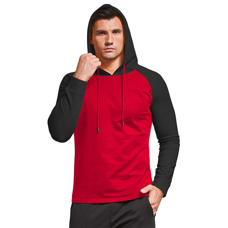 Herren Hoodie mit kontrastierenden Ärmeln und lässigem Schnitt Aliams