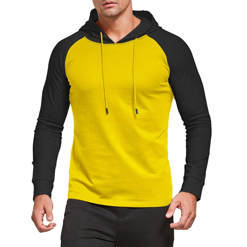 Herren Hoodie mit kontrastierenden Ärmeln und lässigem Schnitt Aliams