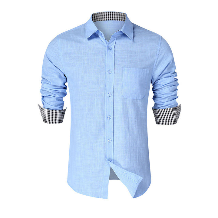 Herren Elegantes Hemd mit gestreiftem Innenkragen Aliams