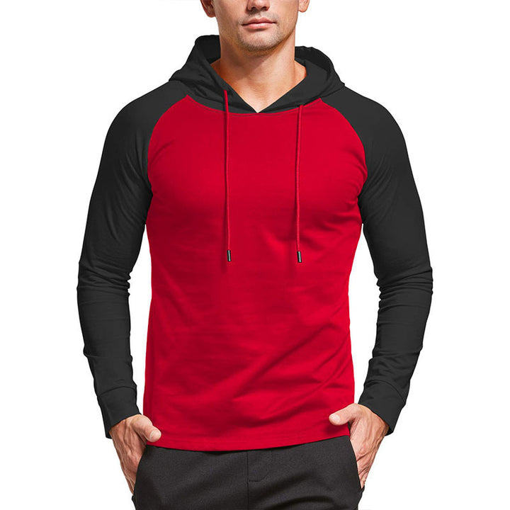 Herren Sportlicher Kapuzenpullover mit kontrastierenden Ärmeln Aliams