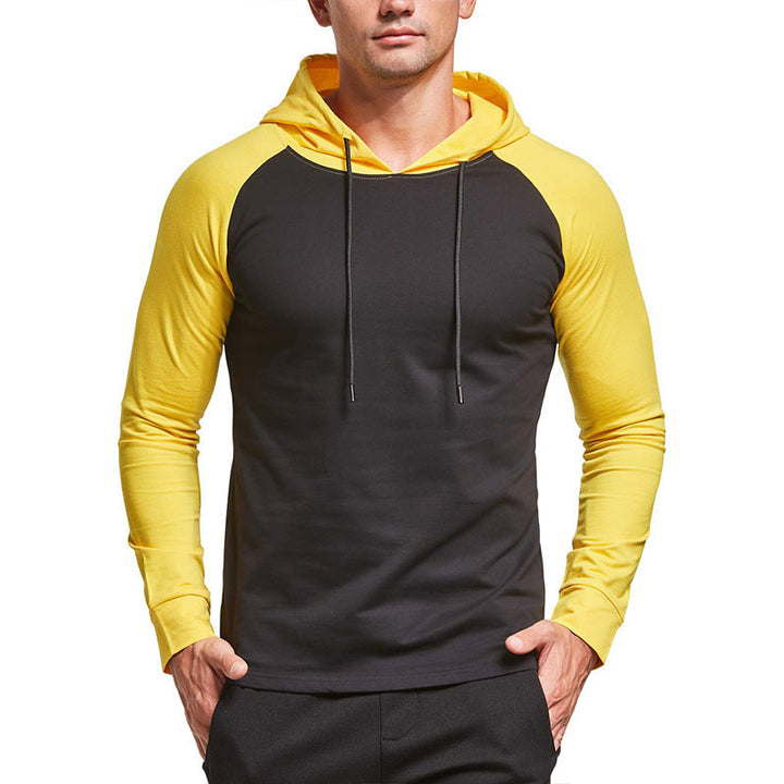 Herren Sportlicher Kapuzenpullover mit kontrastierenden Ärmeln Aliams