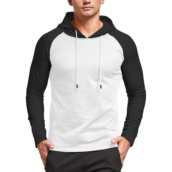 Herren Hoodie mit kontrastierenden Ärmeln und lässigem Schnitt Aliams