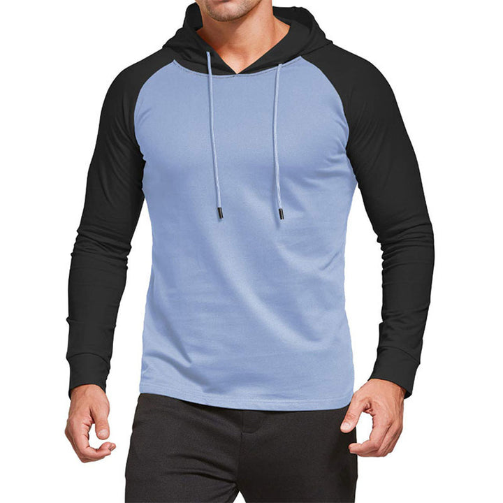 Herren Hoodie mit kontrastierenden Ärmeln und lässigem Schnitt Aliams
