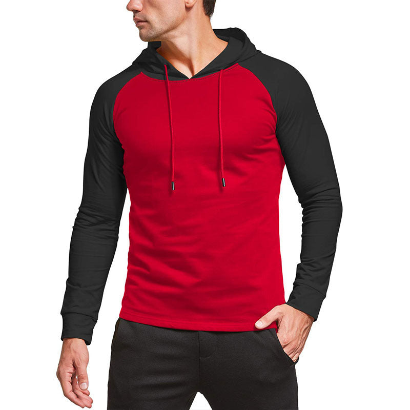Herren Sportlicher Kapuzenpullover mit kontrastierenden Ärmeln Aliams
