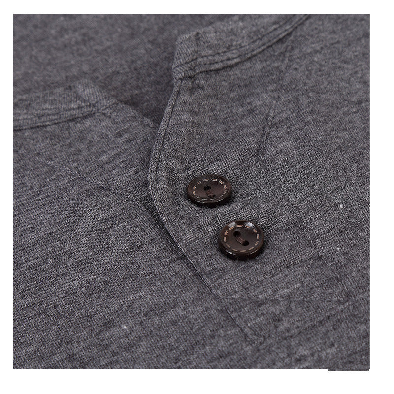 Herren Kurzarm-Henley-Shirt mit Knopfdetail und figurschmeichelndem Schnitt Aliams