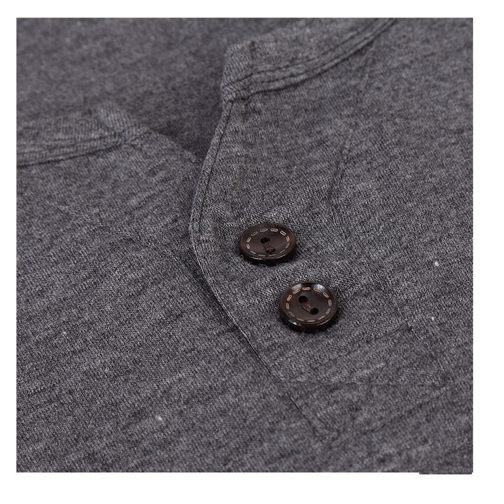 Herren Kurzarm-Henley-Shirt mit Knopfdetail und figurschmeichelndem Schnitt Aliams