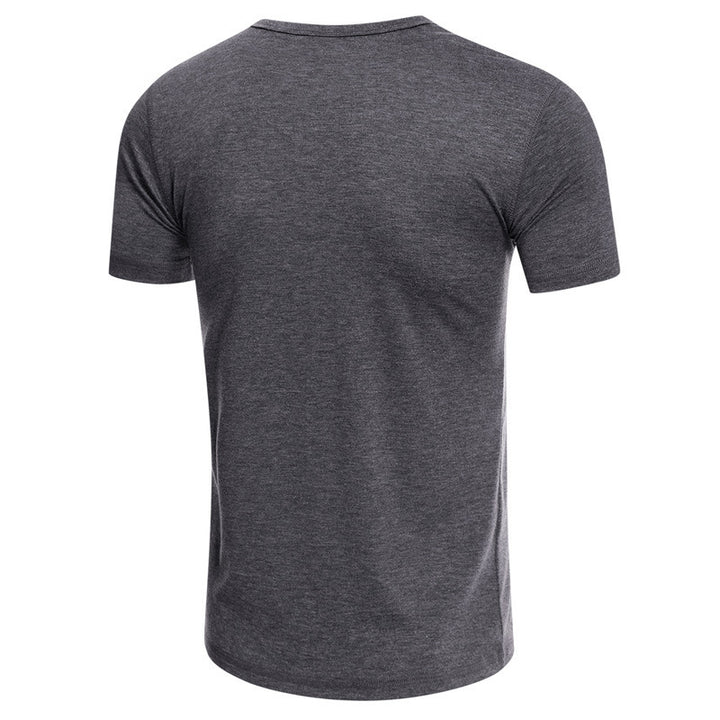 Herren Kurzarm-Henley-Shirt mit Knopfdetail und figurschmeichelndem Schnitt Aliams