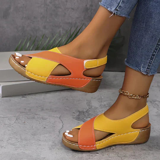 Aliams | Damenschuhe mit Kontrastierendem Keilabsatz