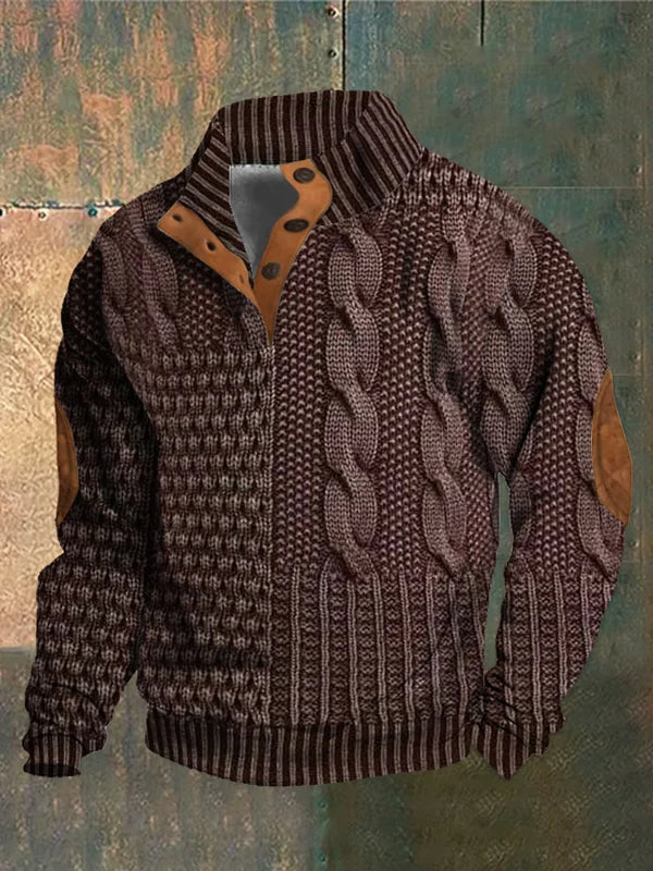 Bedruckter Herren-Pullover mit modischem Design