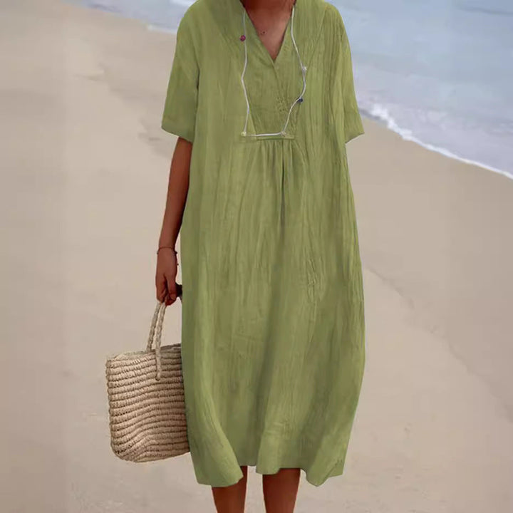 Aliams | Sommerkleid Aus Baumwolle und Leinen