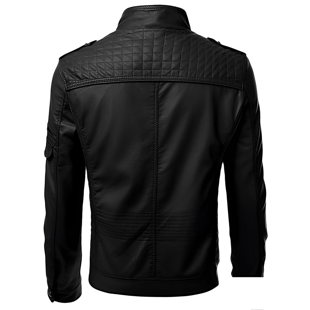 Lederjacke für Herren mit glatter Oberfläche