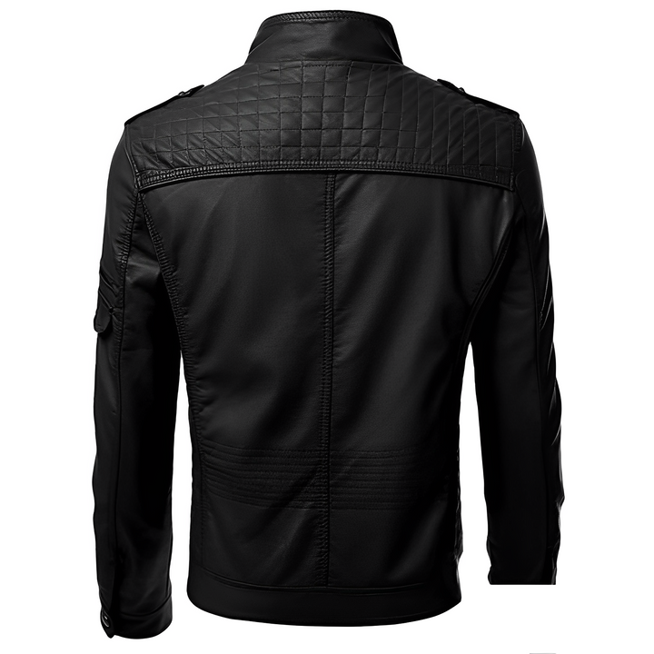 Lederjacke für Herren mit glatter Oberfläche
