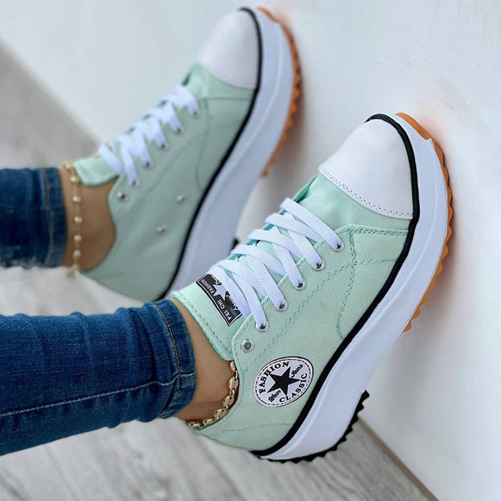 Aliams - Orthopädische Schuhe, Schnürsenkel, dicke Sohle