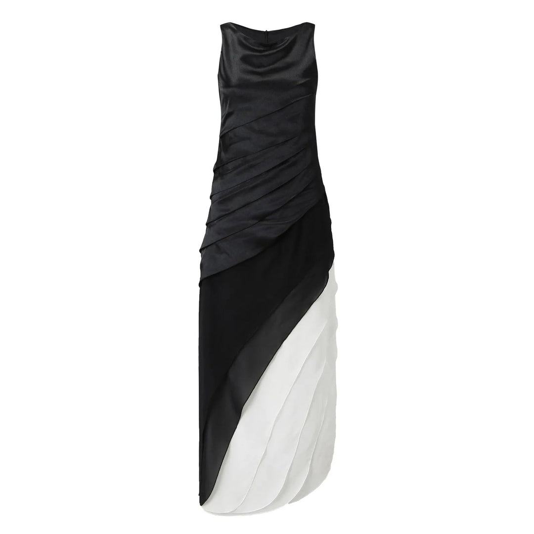 Lidini Elegantes mehrlagiges Ombre-Kleid