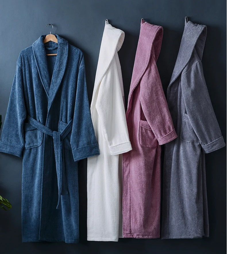 Herren Bademantel Lang Super Weich & Warm