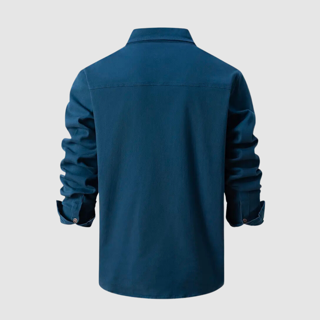 Herrenbluse mit gerader Passform und glatter Oberfläche