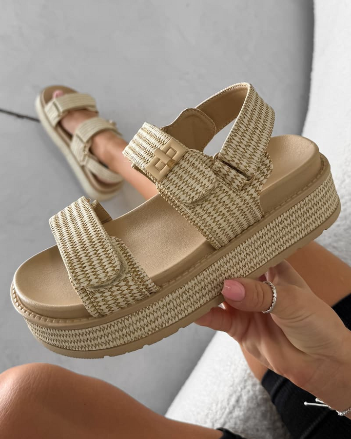 Aliams | Chunky Rattansandalen für Damen