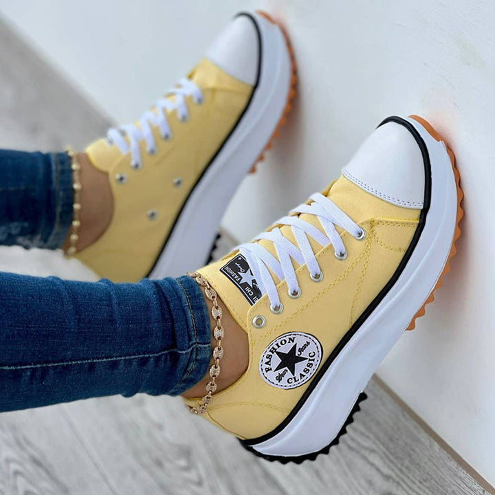 Aliams - Orthopädische Schuhe, Schnürsenkel, dicke Sohle