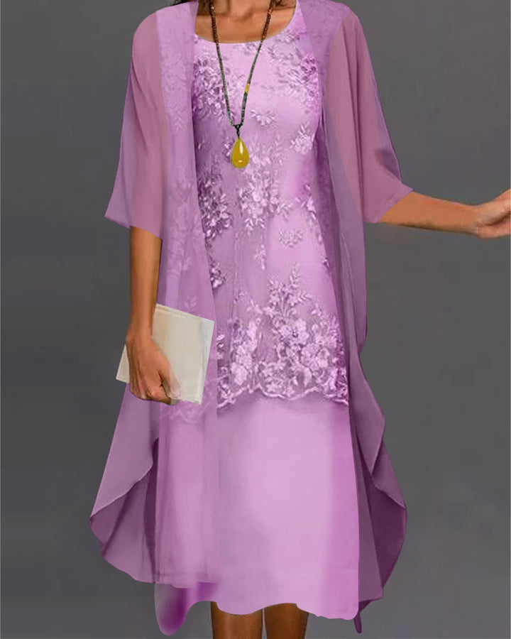 Aliams | Elegantes Chiffonkleid In Zwei Teilen
