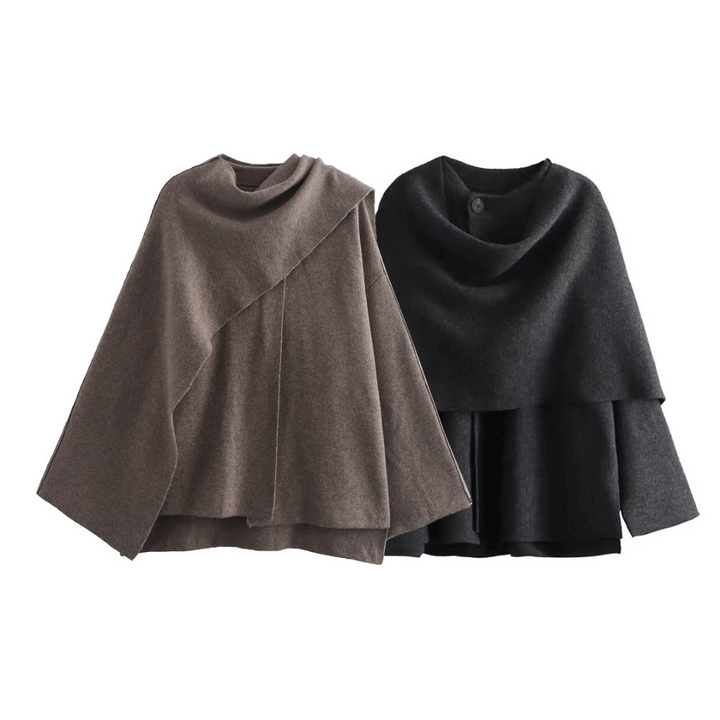 Damen Cape Mantel - Trendy & Bequem Für Herbst