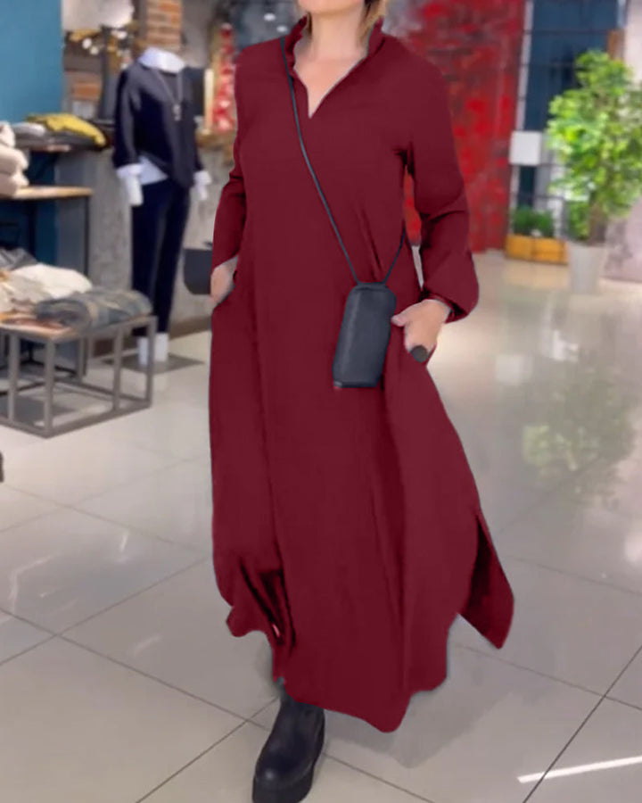 Aliams | Langes Kleid mit Seitenschlitz