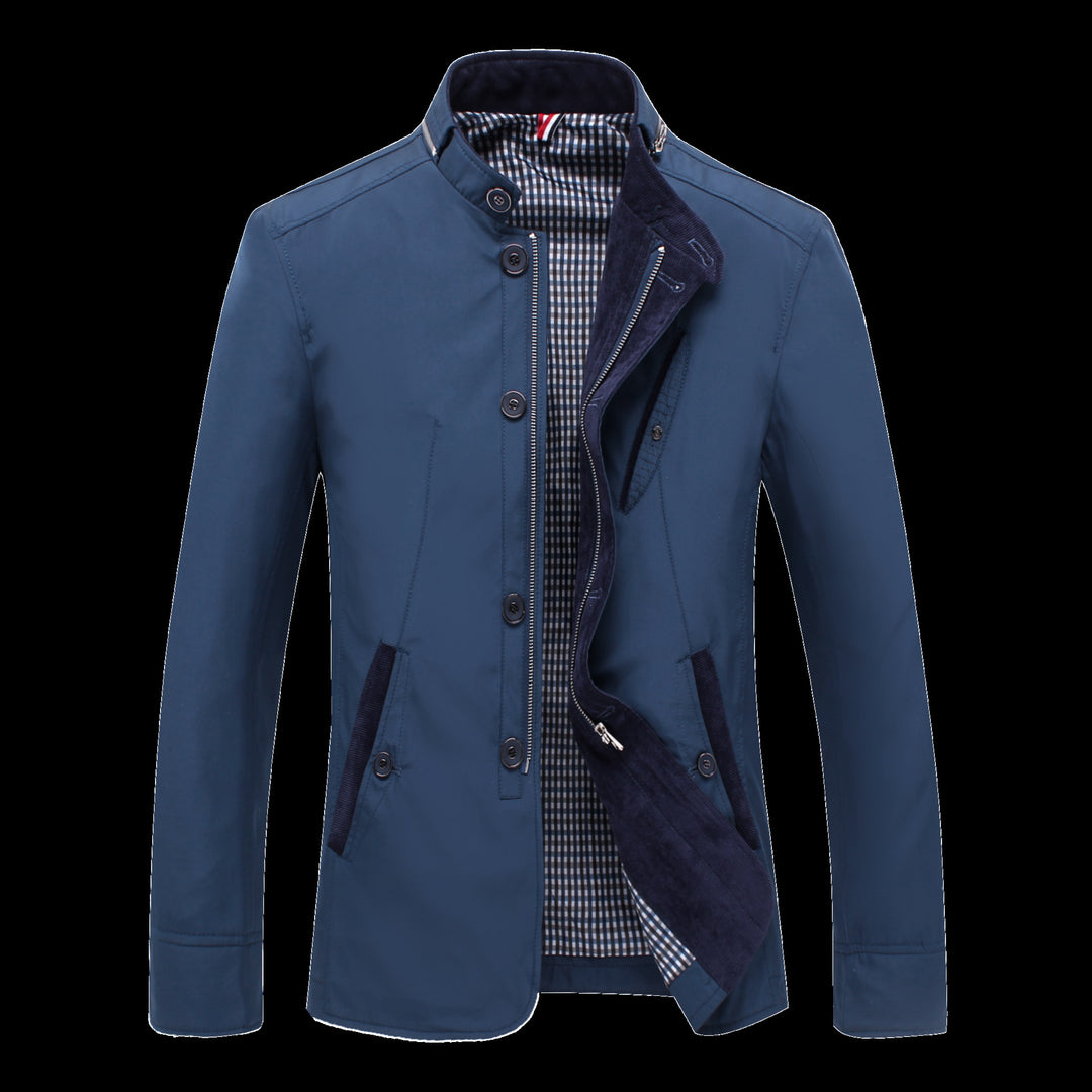 Herren elegante Freizeitjacke mit kontrastierenden Details Aliams