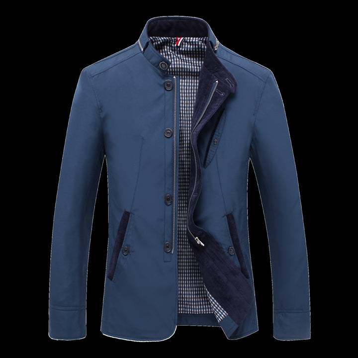 Herren elegante Freizeitjacke mit kontrastierenden Details Aliams