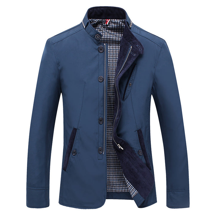 Herren elegante Freizeitjacke mit kontrastierenden Details Aliams