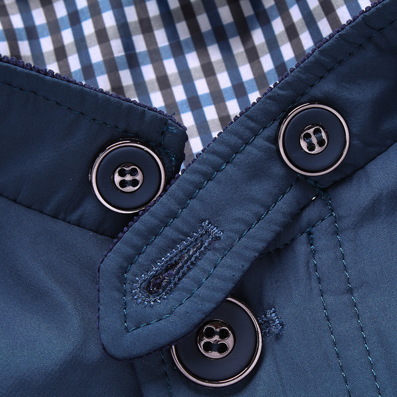 Herren elegante Freizeitjacke mit kontrastierenden Details Aliams