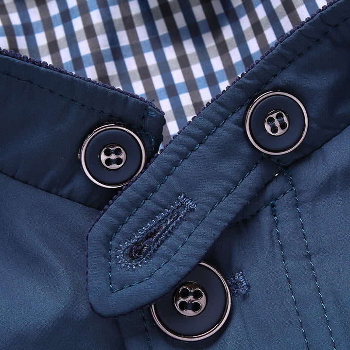 Herren elegante Freizeitjacke mit kontrastierenden Details Aliams