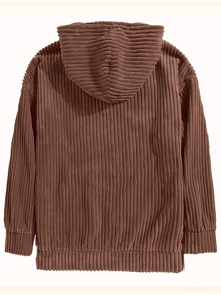 Strukturierter Kapuzenpullover Aus Cord