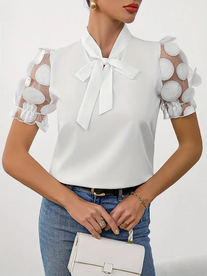 Aliams | Bluse mit Transparenten Puffärmeln