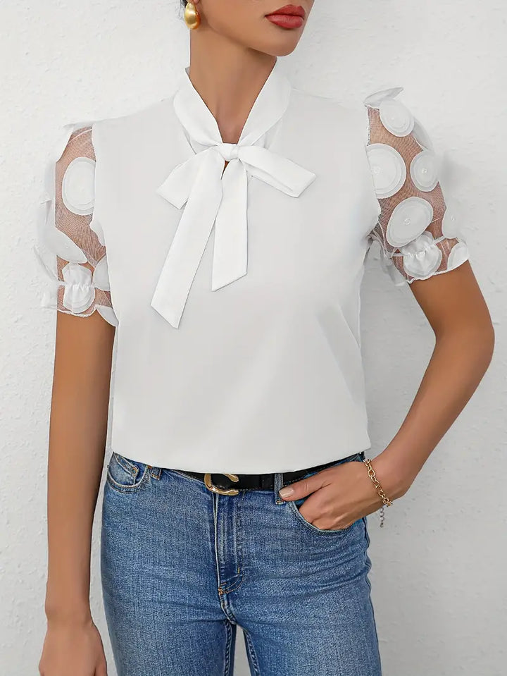 Aliams | Bluse mit Transparenten Puffärmeln