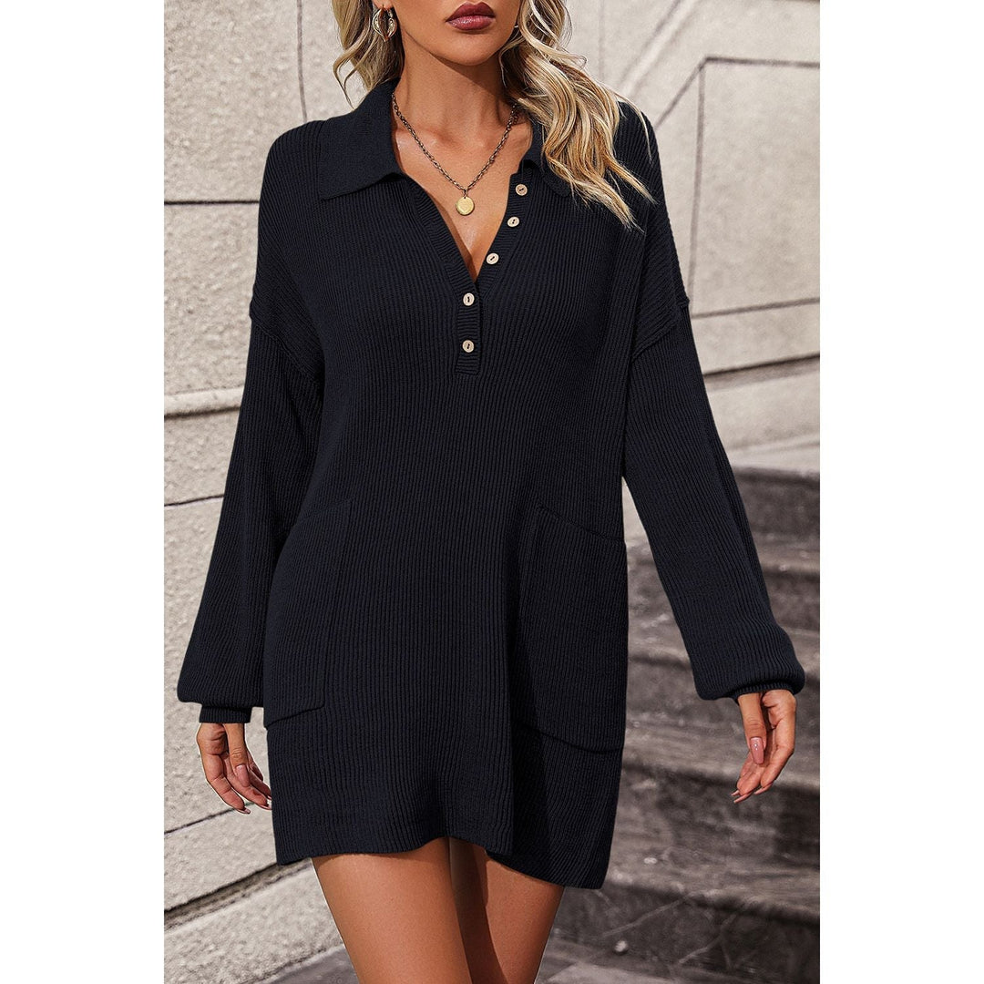 Damen Strickkleid Für Den Herbst